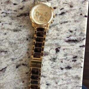 Michael Kors Watch w/ tortoise shell